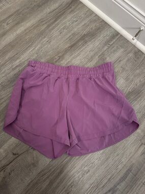 lululemon athletica Purple Elastic-Waist Running Shorts